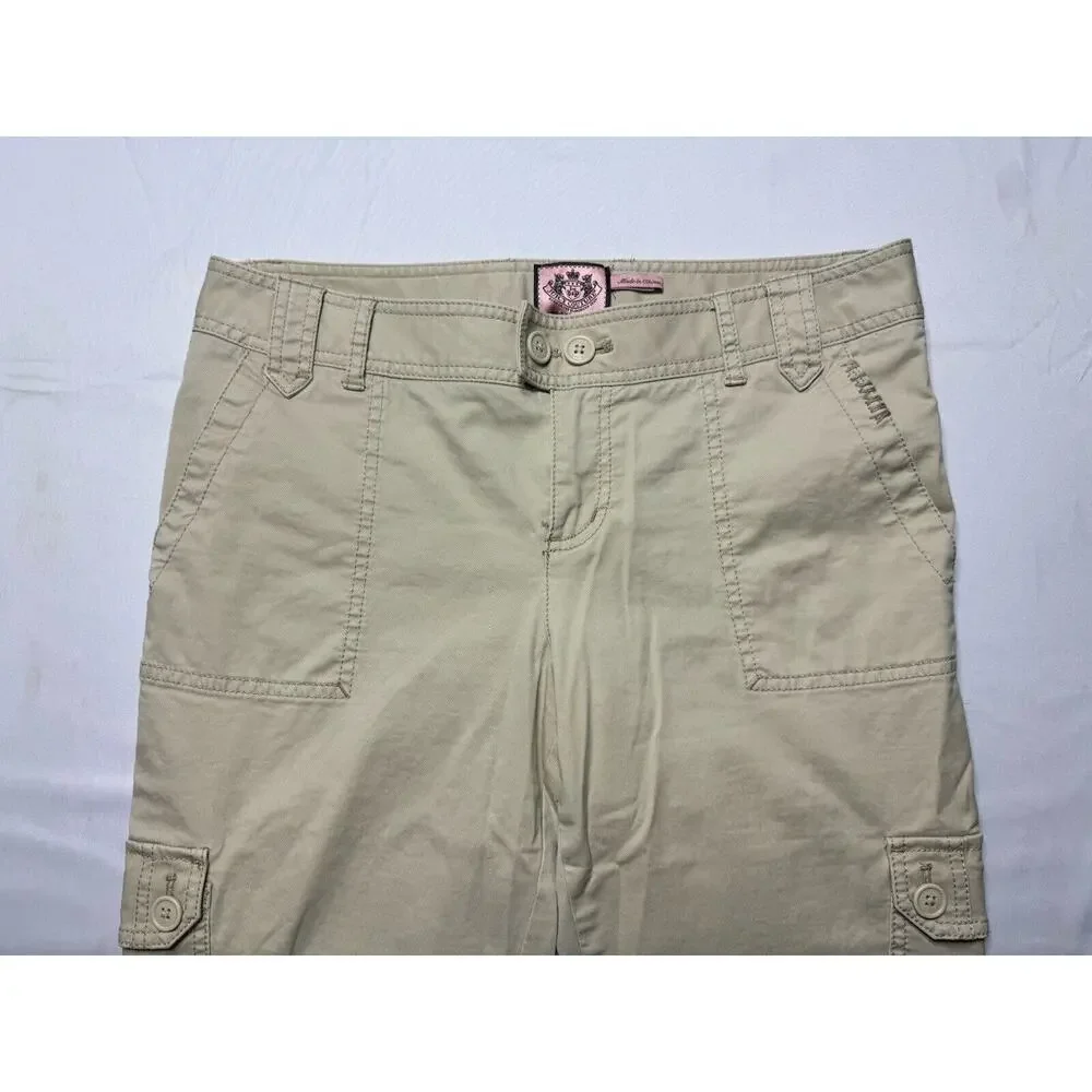 Juicy Couture Women’s Khaki Slim Fit Cargo Pants - Size 4 (32x32) - Picture 4 of 7